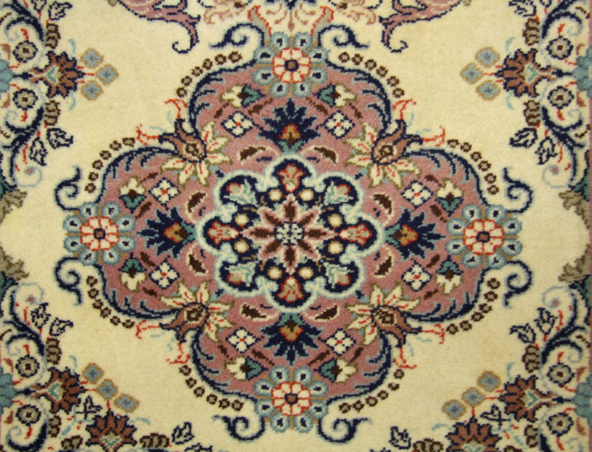 Tapis de couloir Tapis persan - Keshan - 300 x 82 cm - bleu