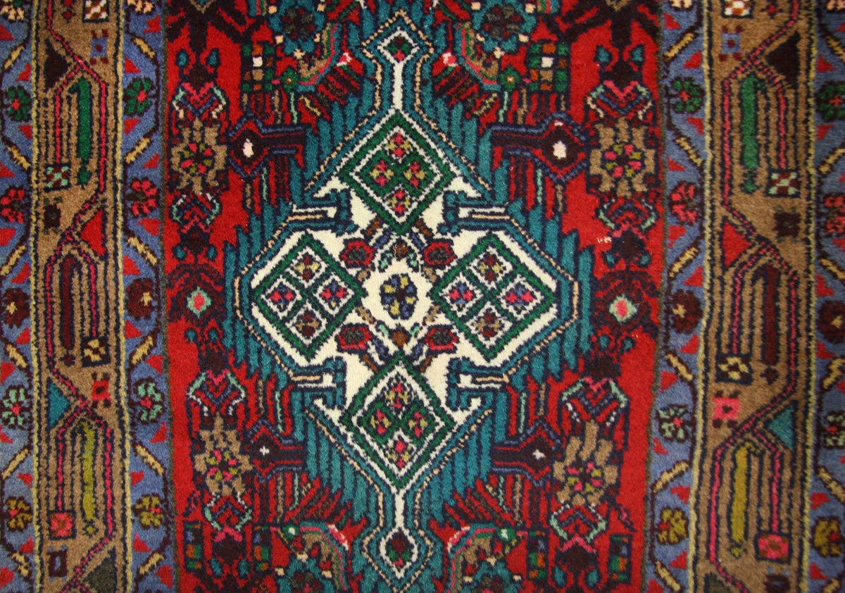 Tapis de couloir Tapis persan - Nomadic - 317 x 82 cm - rouge