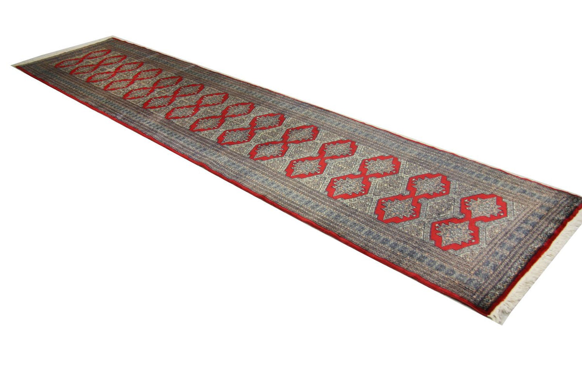 Tapis de couloir Tapis Pakistani - 343 x 76 cm - rouge