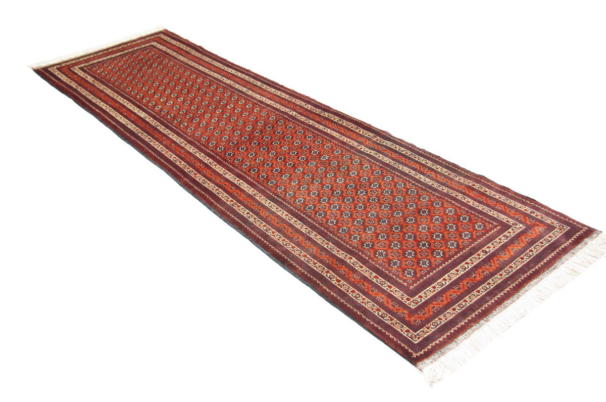 Tapis de couloir Tapis afghan - Boukhara - 290 x 89 cm - rouge