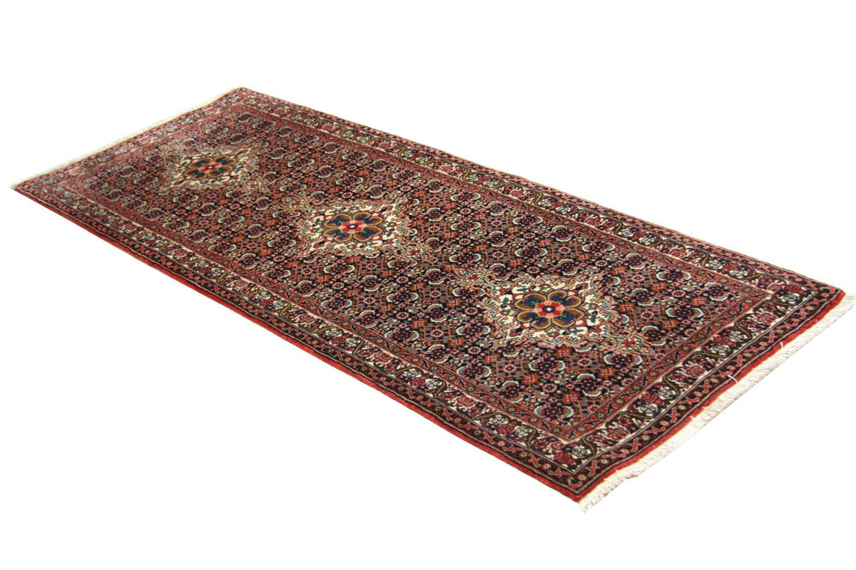 Tapis de couloir Tapis persan - Bidjar - 202 x 75 cm - bleu