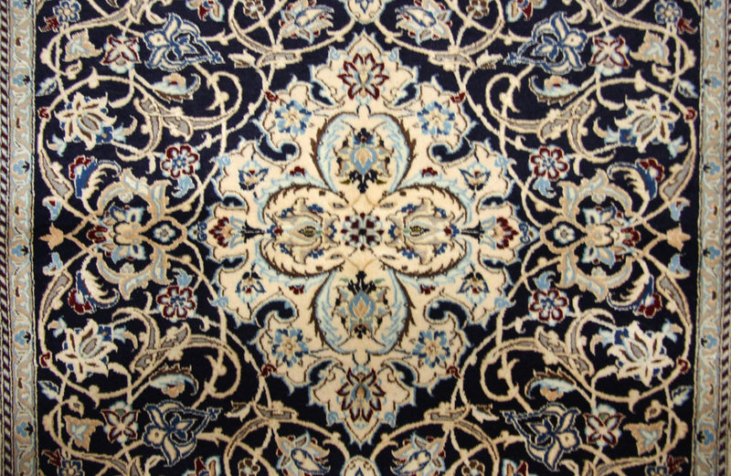 Tapis persan - Nain - Premium - 152 x 106 cm - bleu foncé