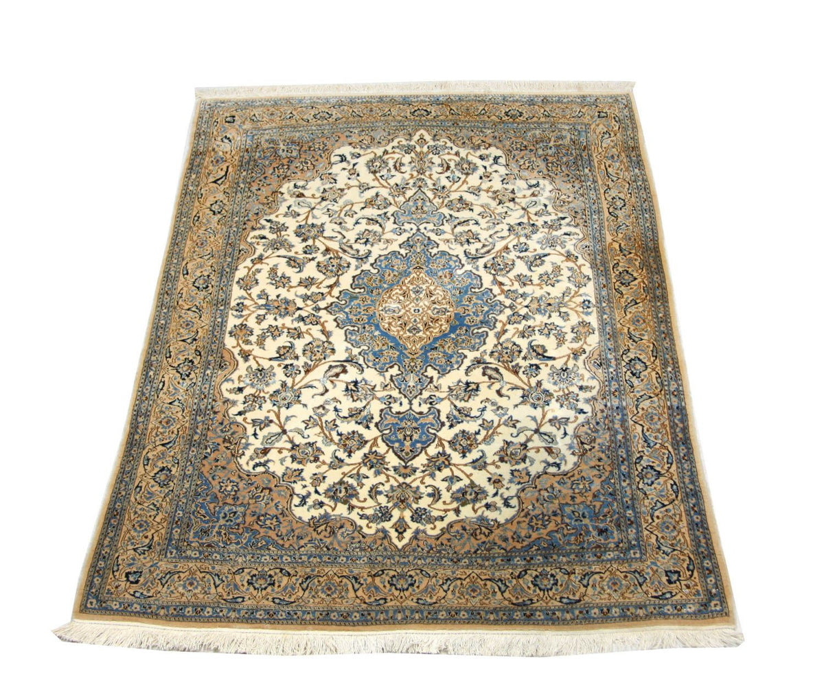 Tapis persan - Nain - Premium - 190 x 127 cm - blanc naturel