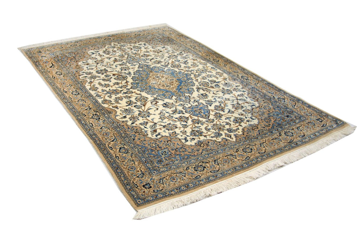 Tapis persan - Nain - Premium - 190 x 127 cm - blanc naturel