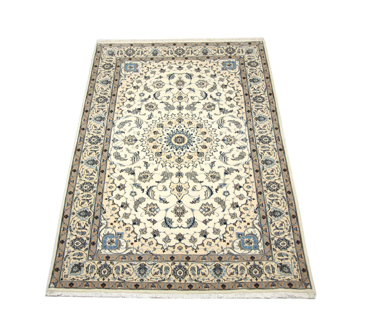 Tapis persan - Nain - Premium - 212 x 135 cm - blanc naturel