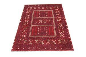 Tapis afghan - 250 x 170 cm - rouge