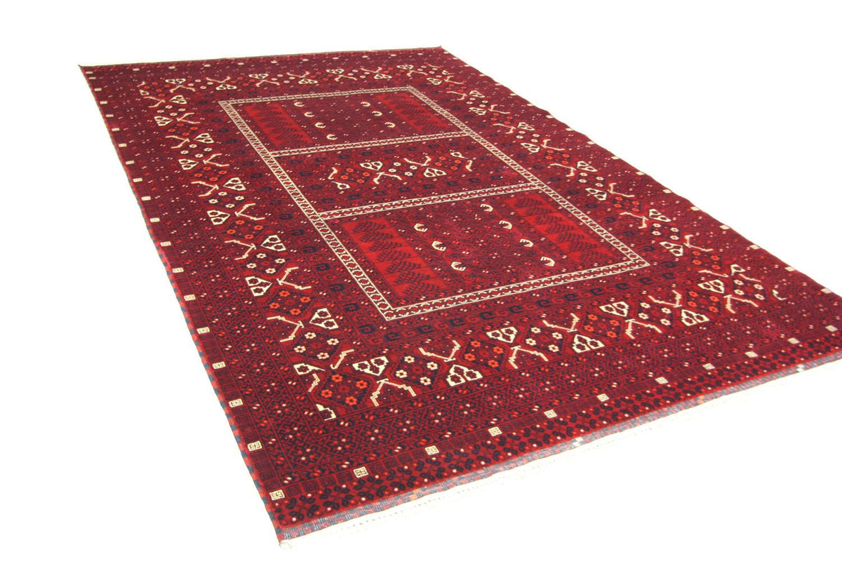 Tapis afghan - 250 x 170 cm - rouge
