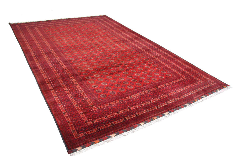 Tapis afghan - Boukhara - 293 x 192 cm - rouge