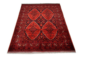 Tapis afghan - Kunduz - 274 x 197 cm - rouge