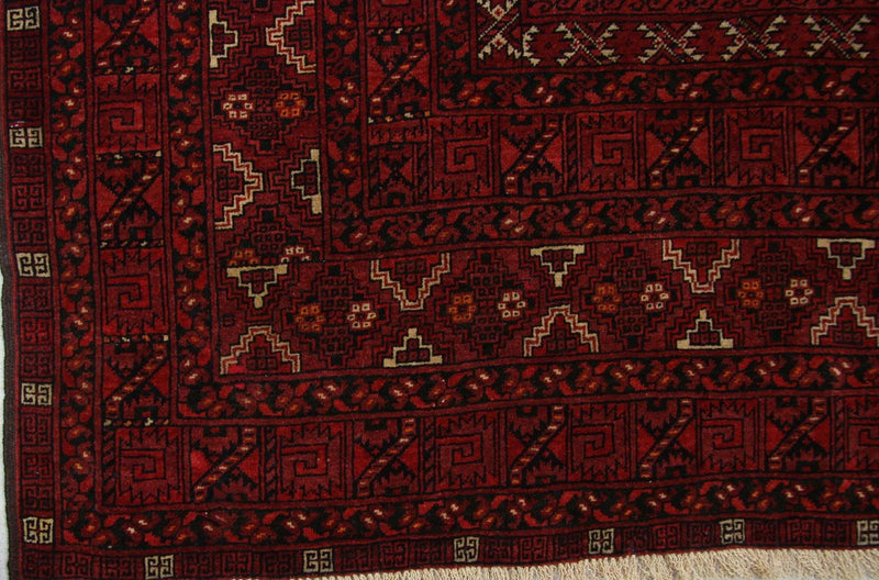 Tapis afghan - 208 x 150 cm - rouge