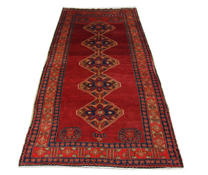 Tapis de couloir Tapis persan - Nomadic - 369 x 178 cm - rouge