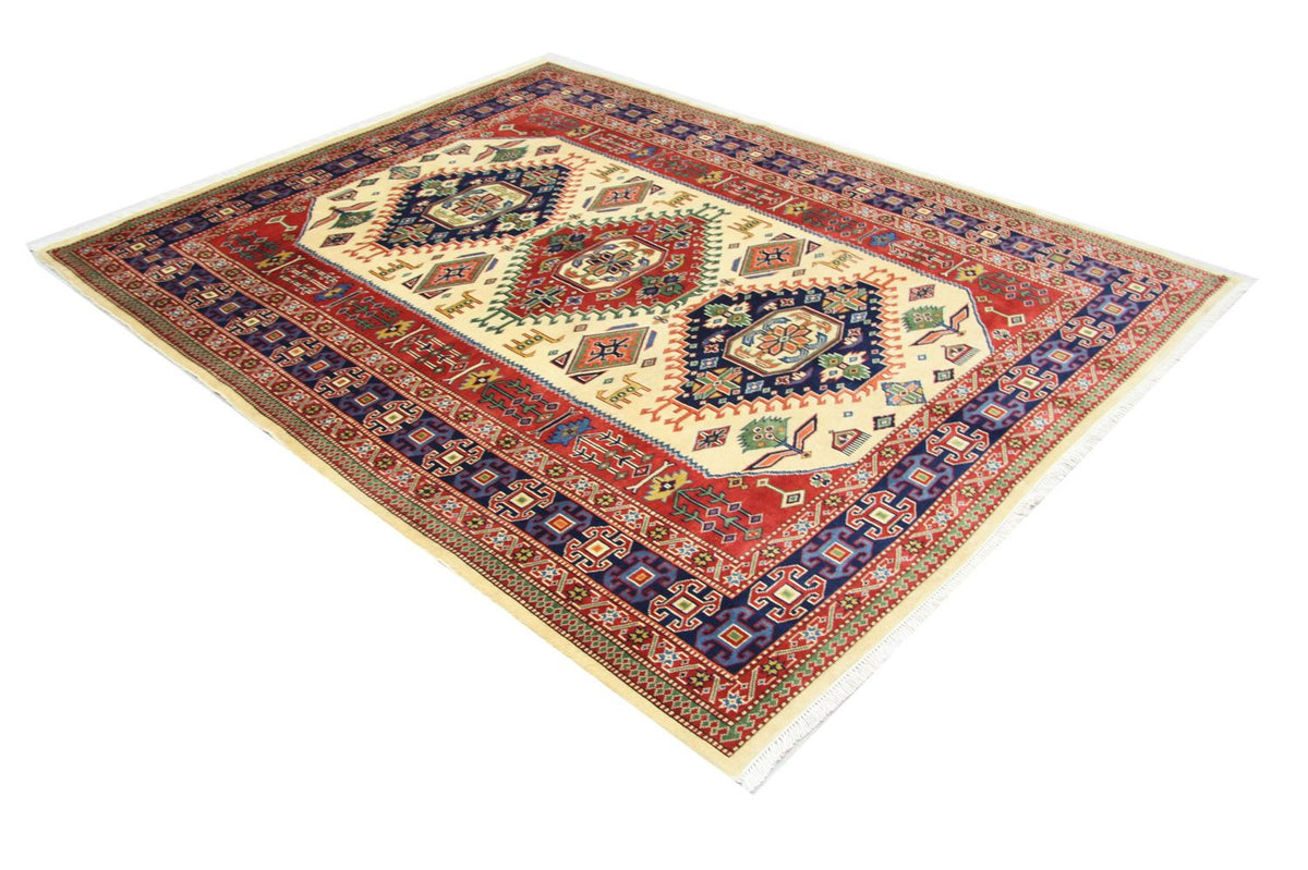 Tapis afghan - 194 x 146 cm - beige
