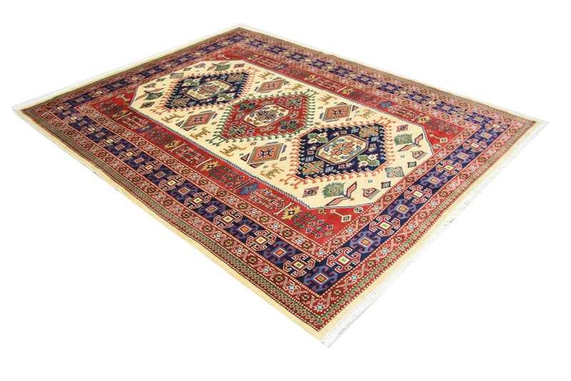 Tapis afghan - 194 x 146 cm - beige