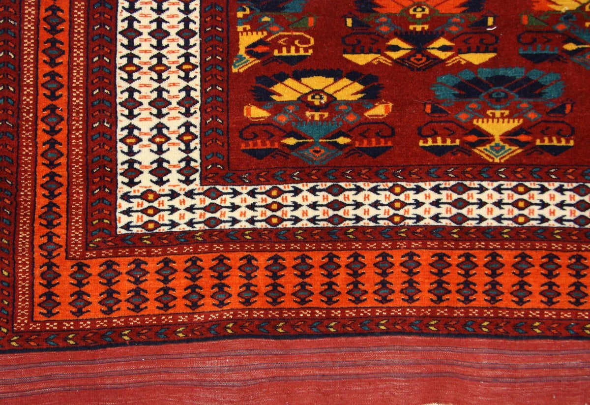 Tapis afghan - 160 x 130 cm - rouille