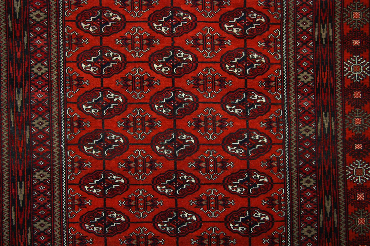 Tapis afghan - 193 x 134 cm - rouge