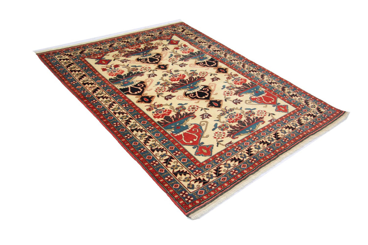 Tapis afghan - 135 x 114 cm - beige