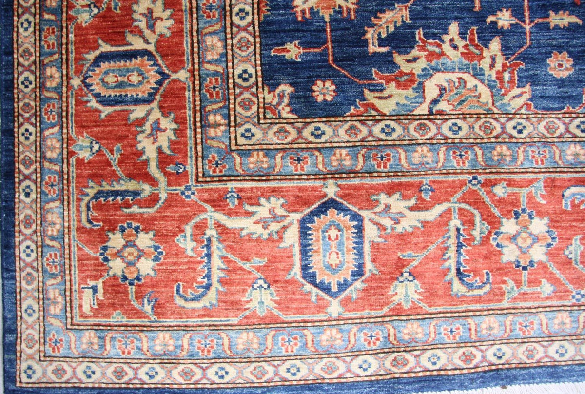 Tapis Ziegler - Kazak - 303 x 246 cm - bleu