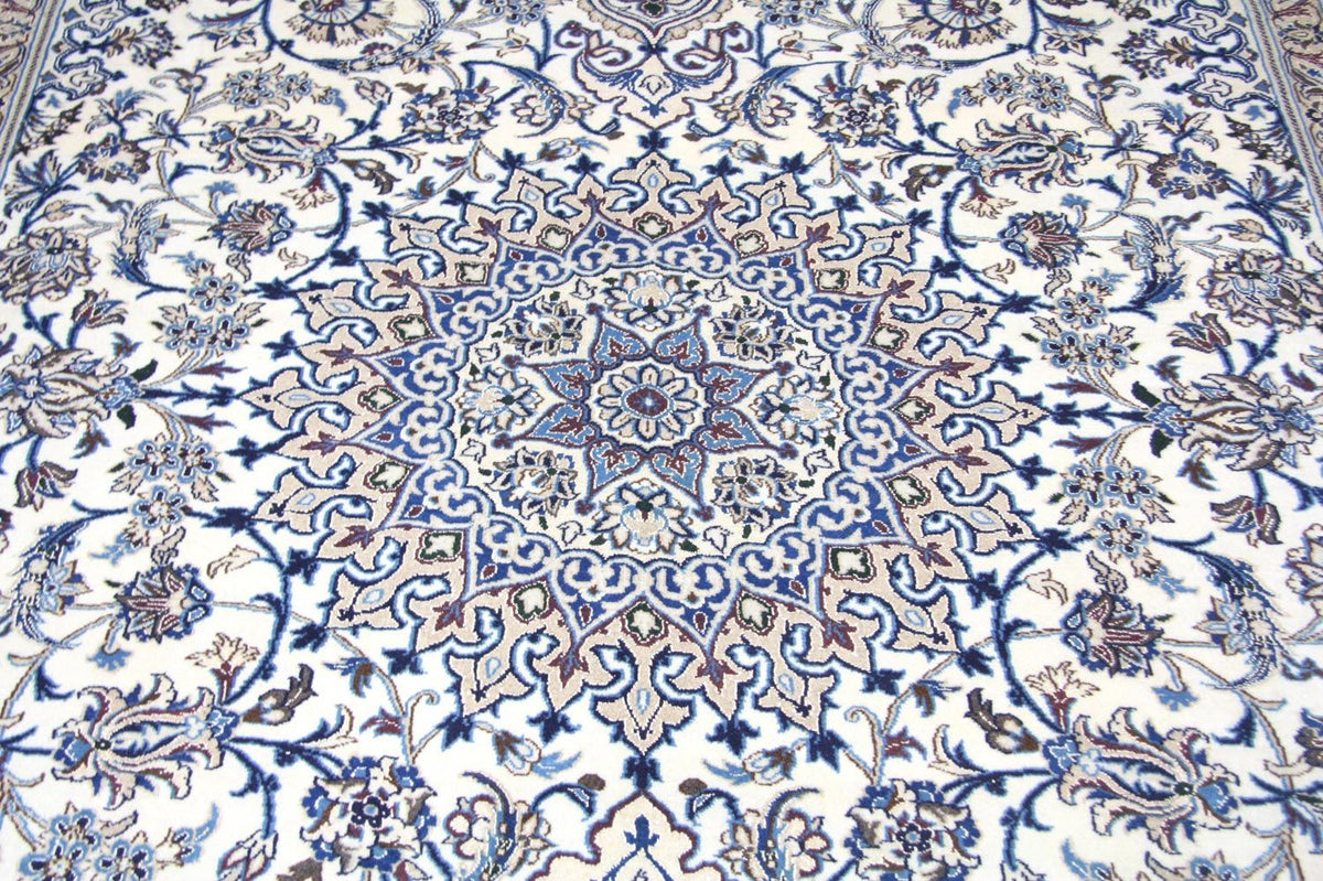 Tapis persan - Nain - 359 x 251 cm - bleu