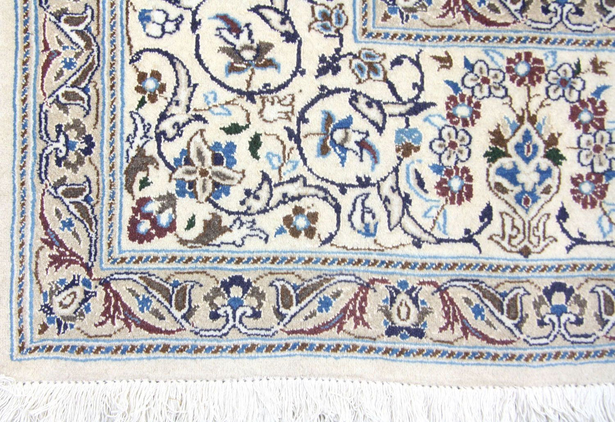 Tapis persan - Nain - 359 x 251 cm - bleu