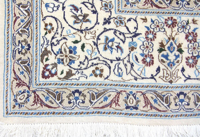 Tapis persan - Nain - 359 x 251 cm - bleu