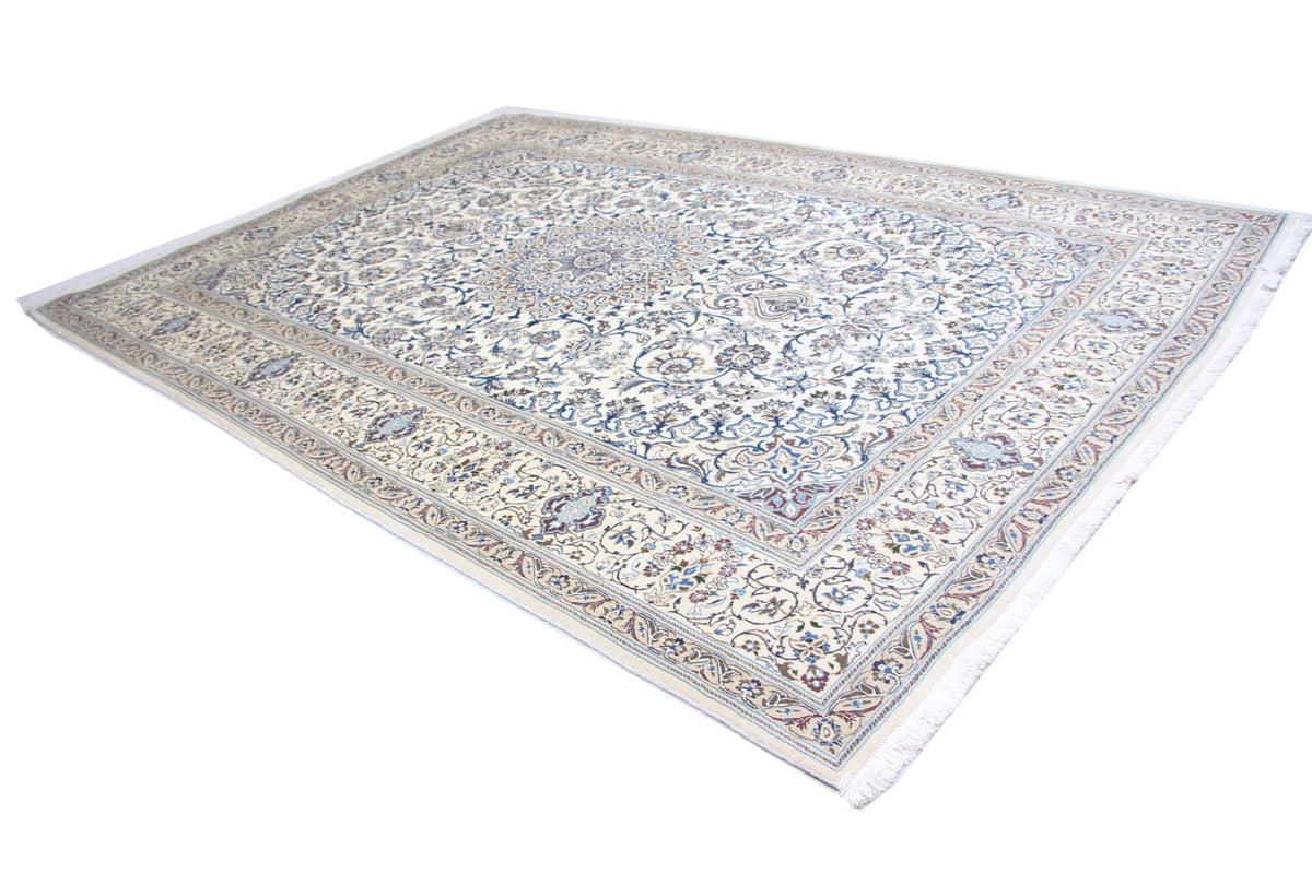 Tapis persan - Nain - 359 x 251 cm - bleu