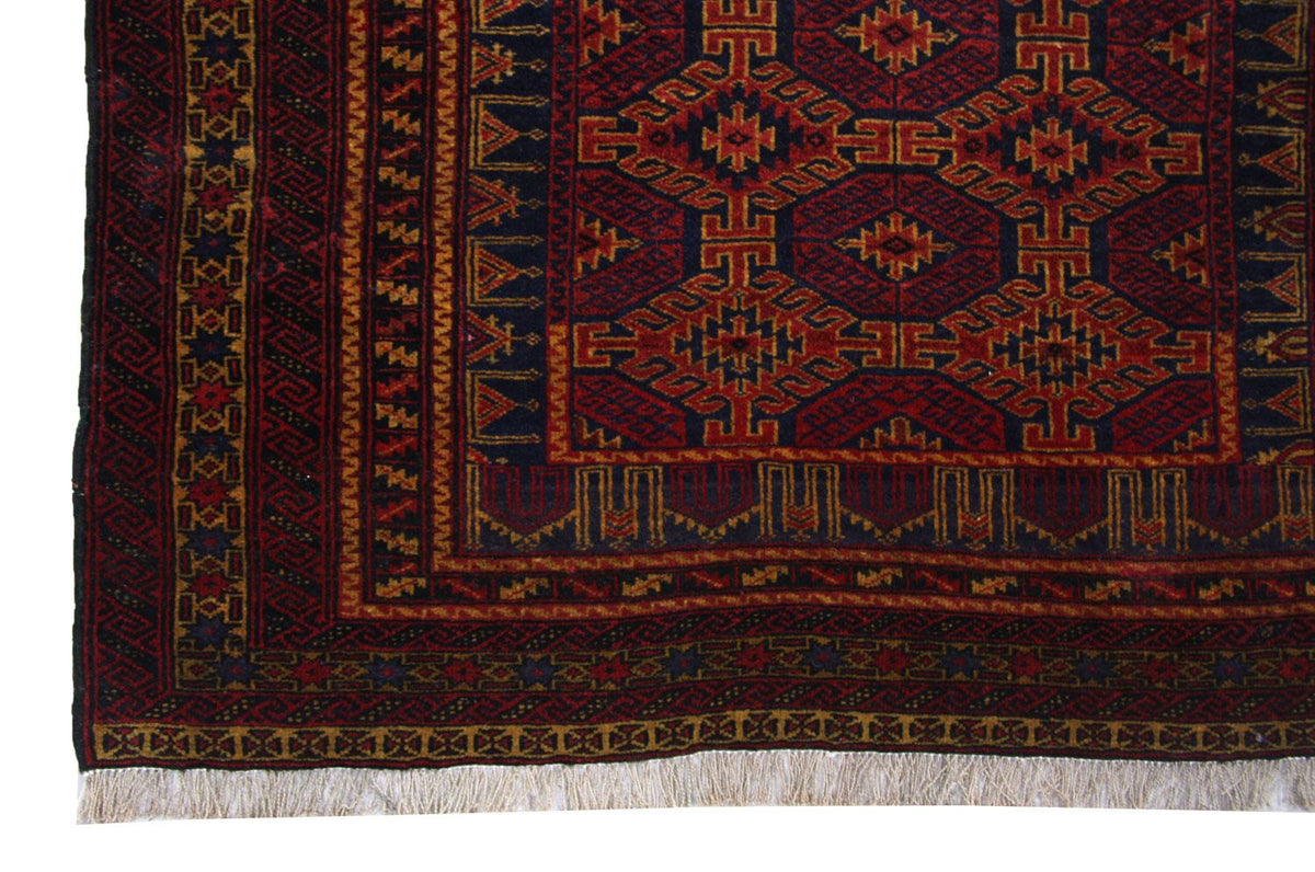 Tapis afghan - 152 x 95 cm - rouge