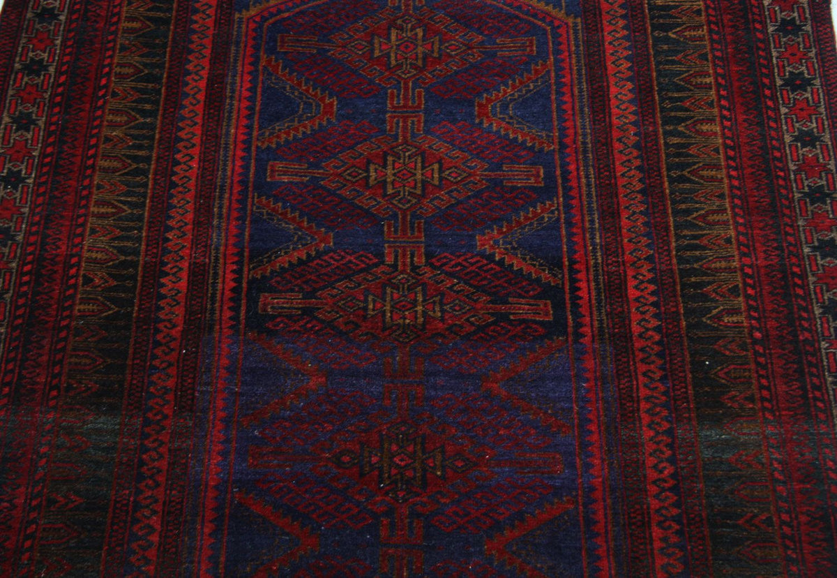 Tapis Belutsch - 151 x 107 cm - bleu