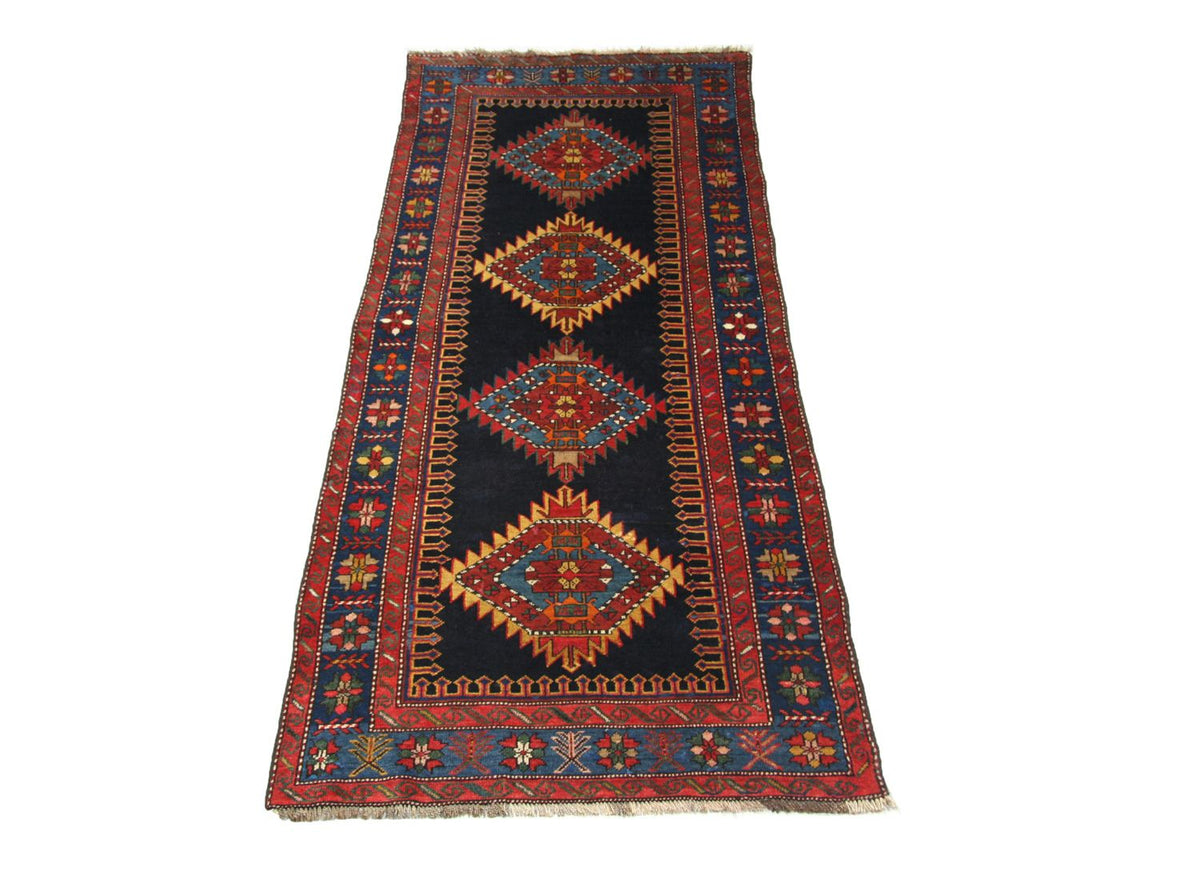 Tapis de couloir Tapis Ziegler - Kazak - 268 x 110 cm - bleu