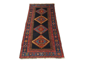 Tapis de couloir Tapis Ziegler - Kazak - 268 x 110 cm - bleu