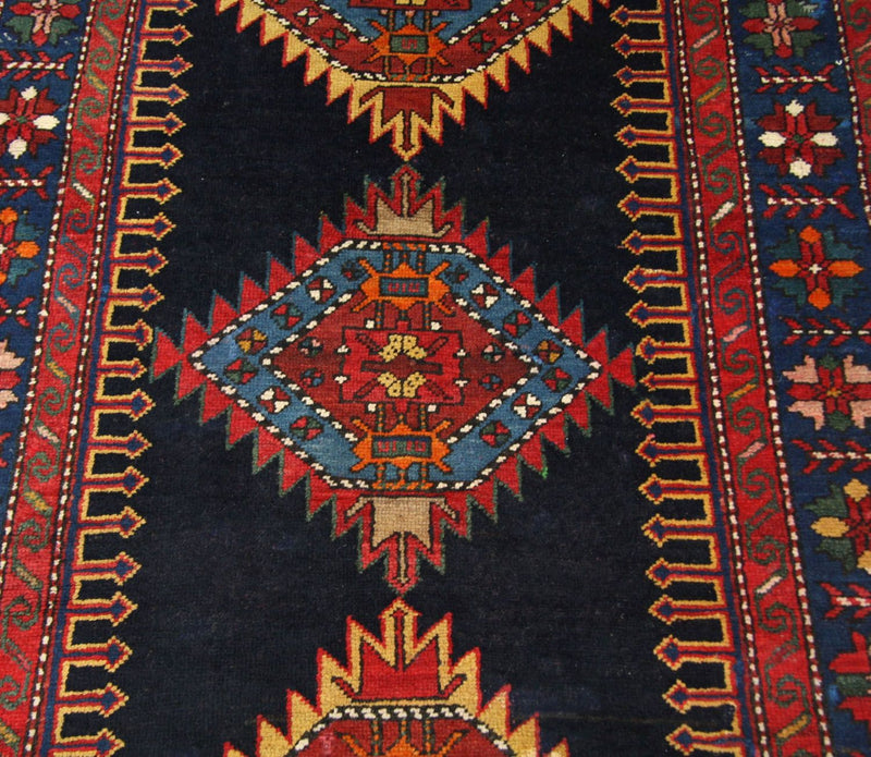 Tapis de couloir Tapis Ziegler - Kazak - 268 x 110 cm - bleu