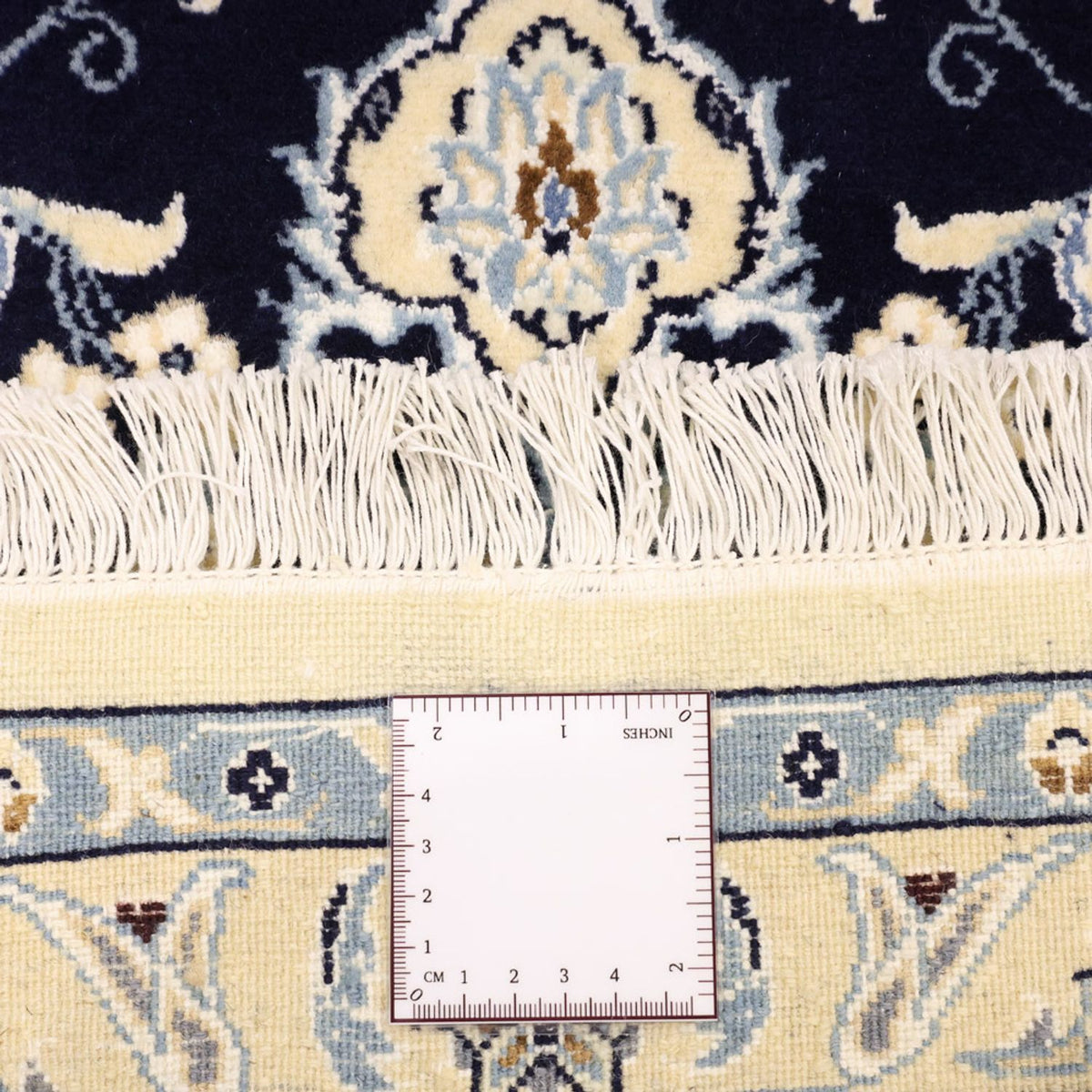 Tapis persan - Nain - Royal - Royal - 136 x 89 cm - bleu foncé
