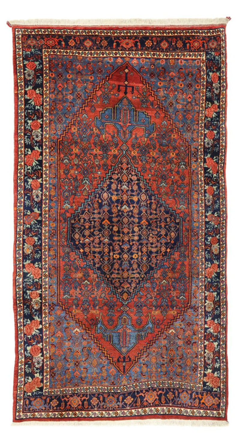 Tapis persan - Bidjar - 257 x 143 cm - rouge foncé
