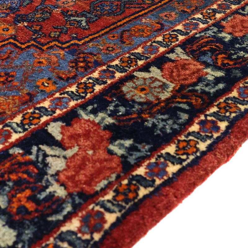 Tapis persan - Bidjar - 257 x 143 cm - rouge foncé