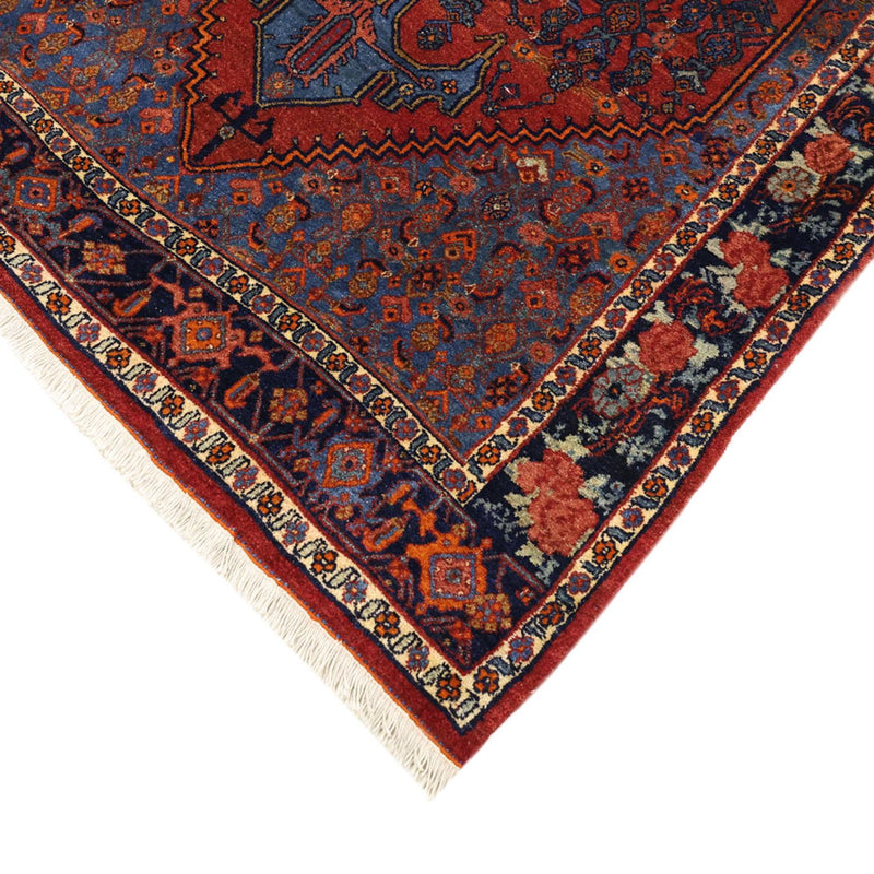 Tapis persan - Bidjar - 257 x 143 cm - rouge foncé