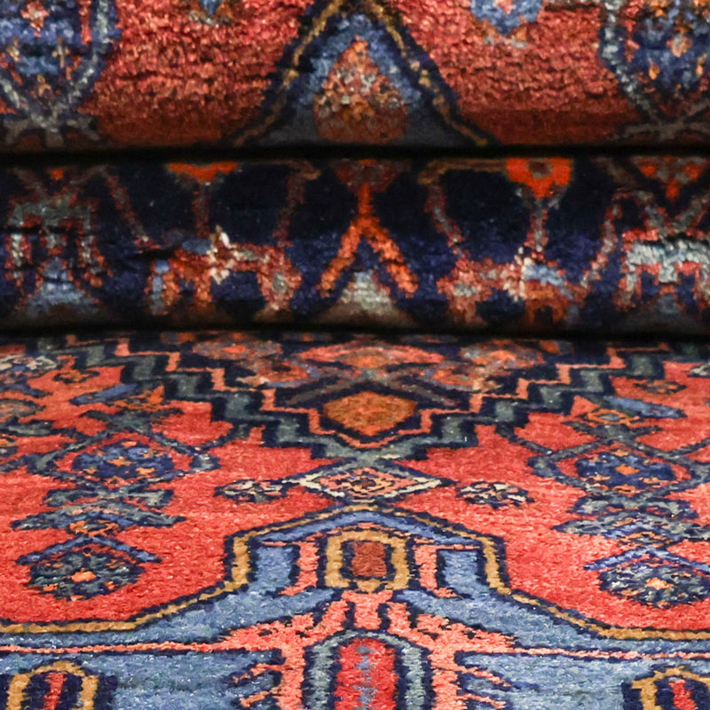 Tapis persan - Bidjar - 257 x 143 cm - rouge foncé