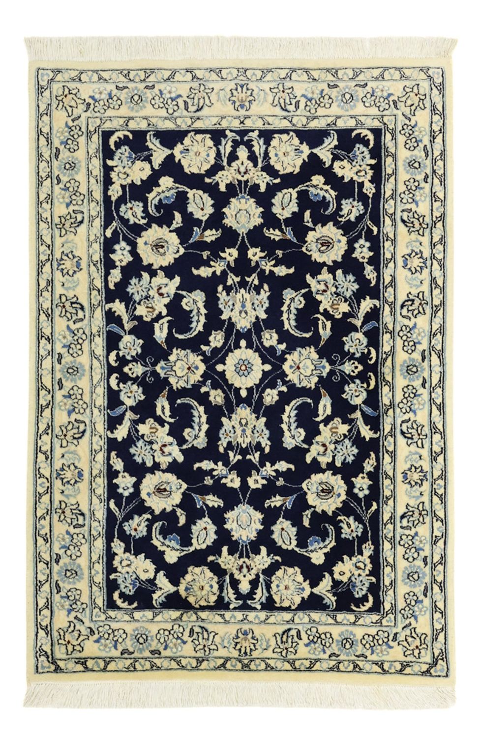 Tapis persan - Nain - Royal - Royal - 114 x 78 cm - bleu foncé