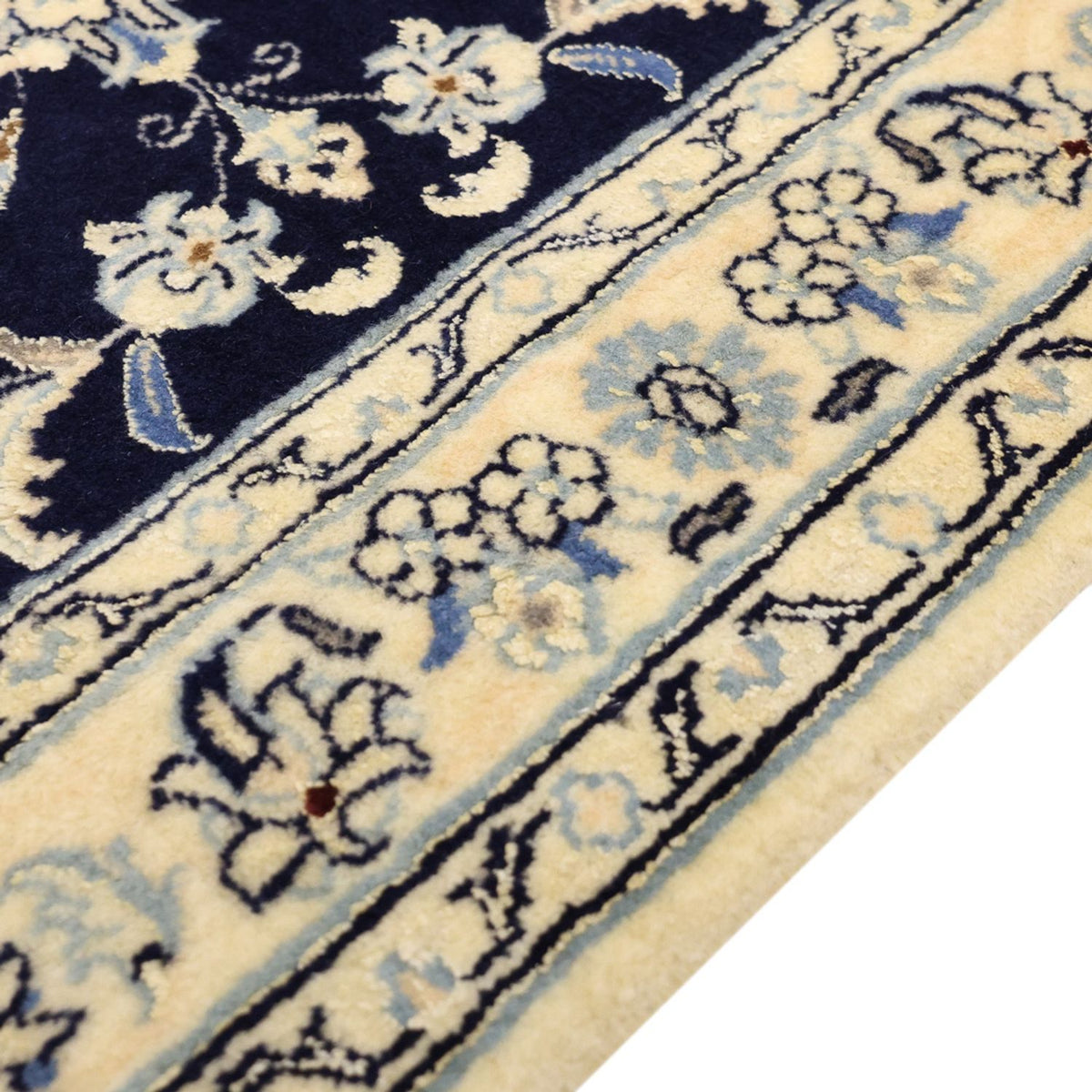 Tapis persan - Nain - Royal - Royal - 114 x 78 cm - bleu foncé