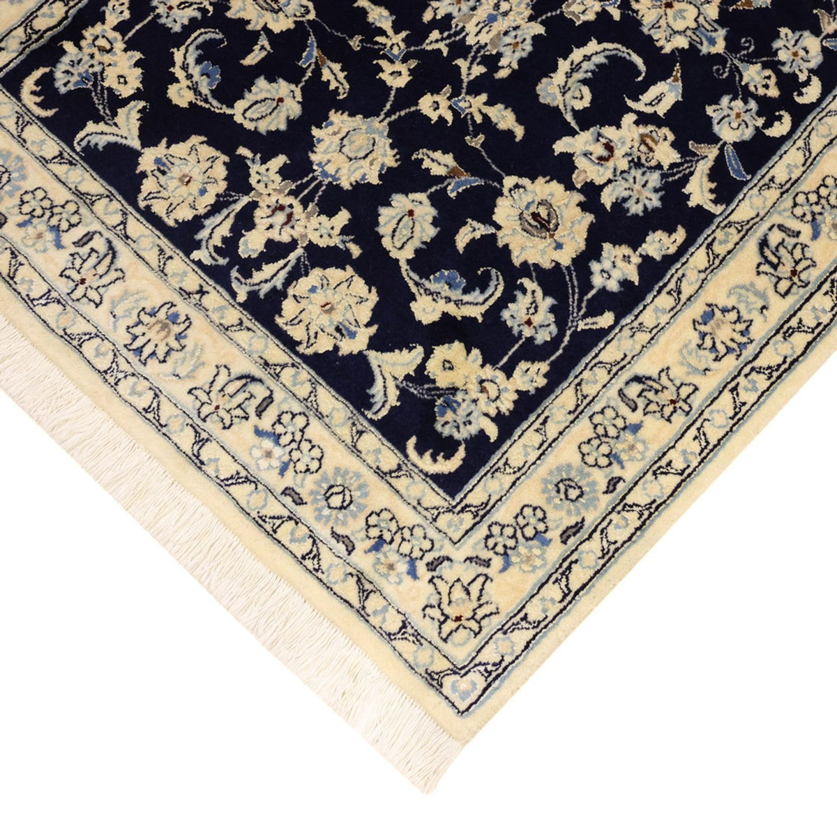 Tapis persan - Nain - Royal - Royal - 114 x 78 cm - bleu foncé