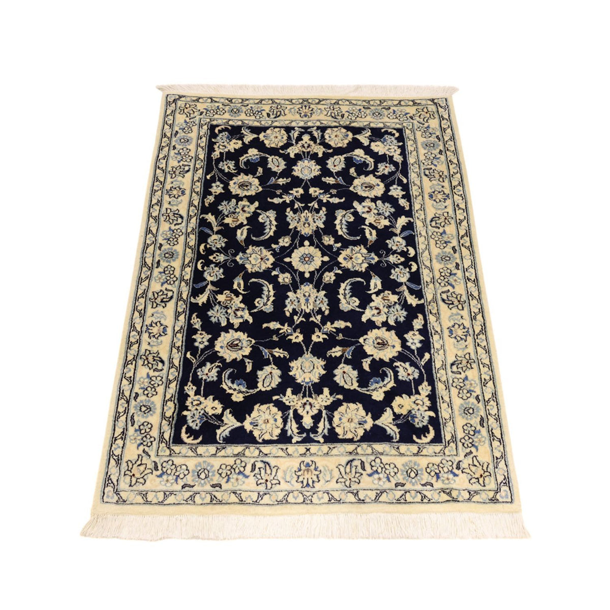 Tapis persan - Nain - Royal - Royal - 114 x 78 cm - bleu foncé