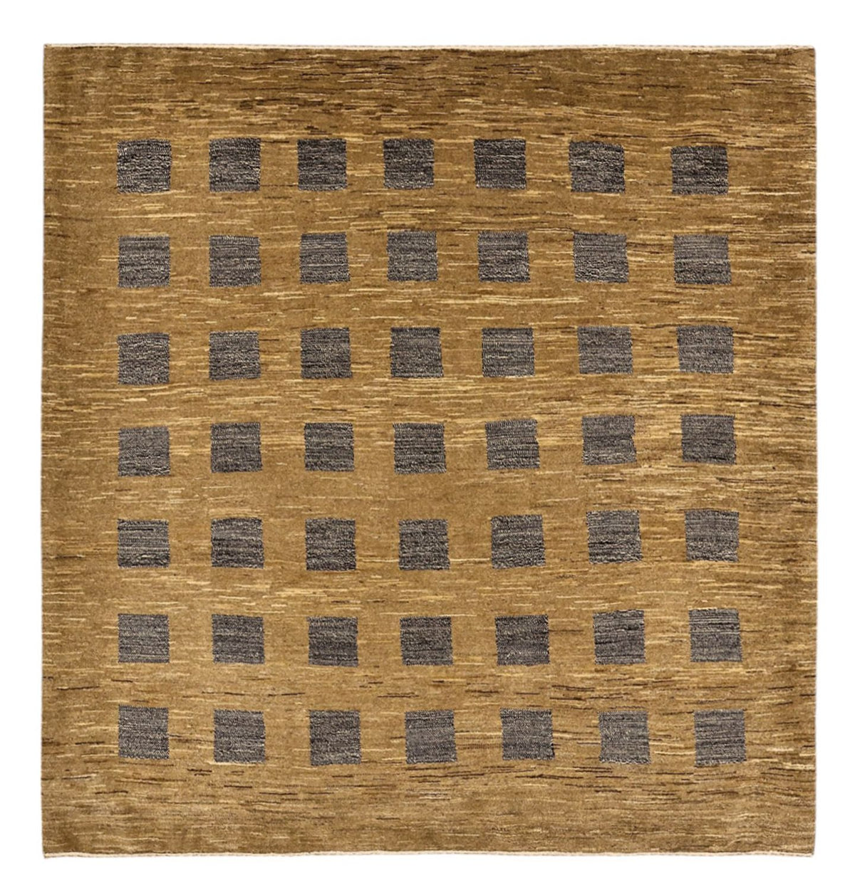 Tapis Gabbeh - Loribaft Persan carré - 200 x 194 cm - beige foncé