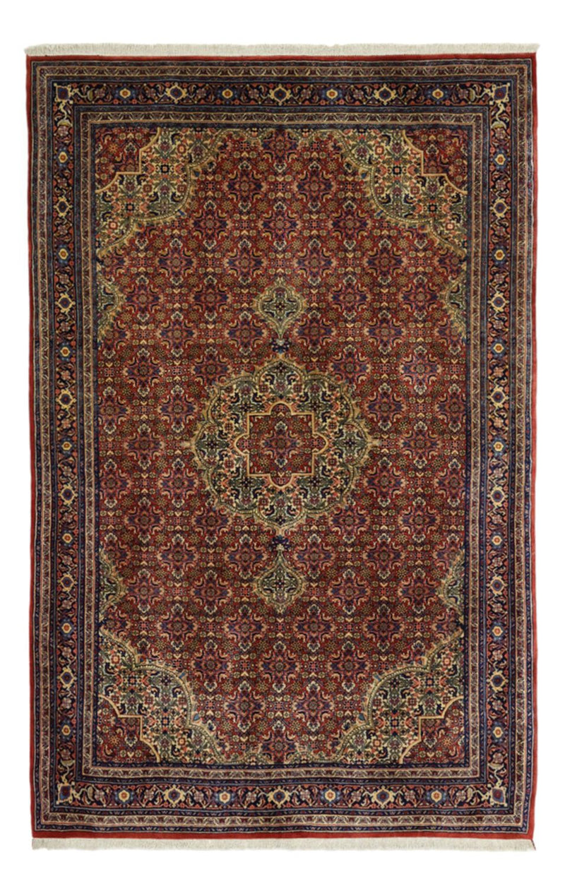 Tapis persan - Bidjar - 216 x 144 cm - rouge foncé