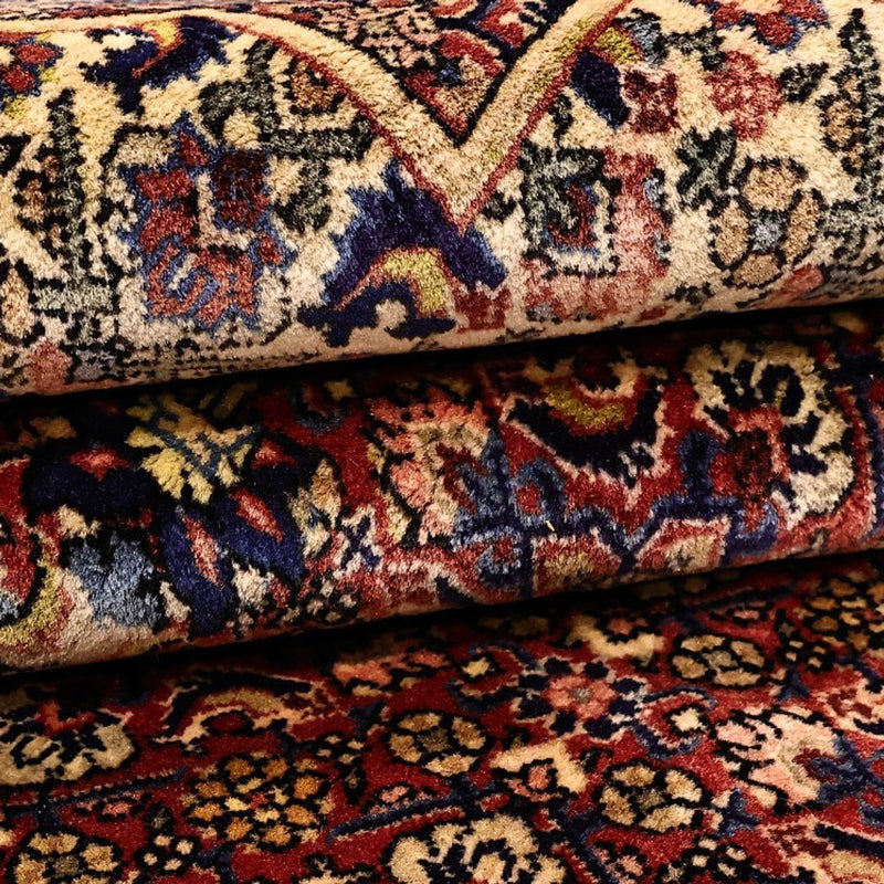 Tapis persan - Bidjar - 216 x 144 cm - rouge foncé