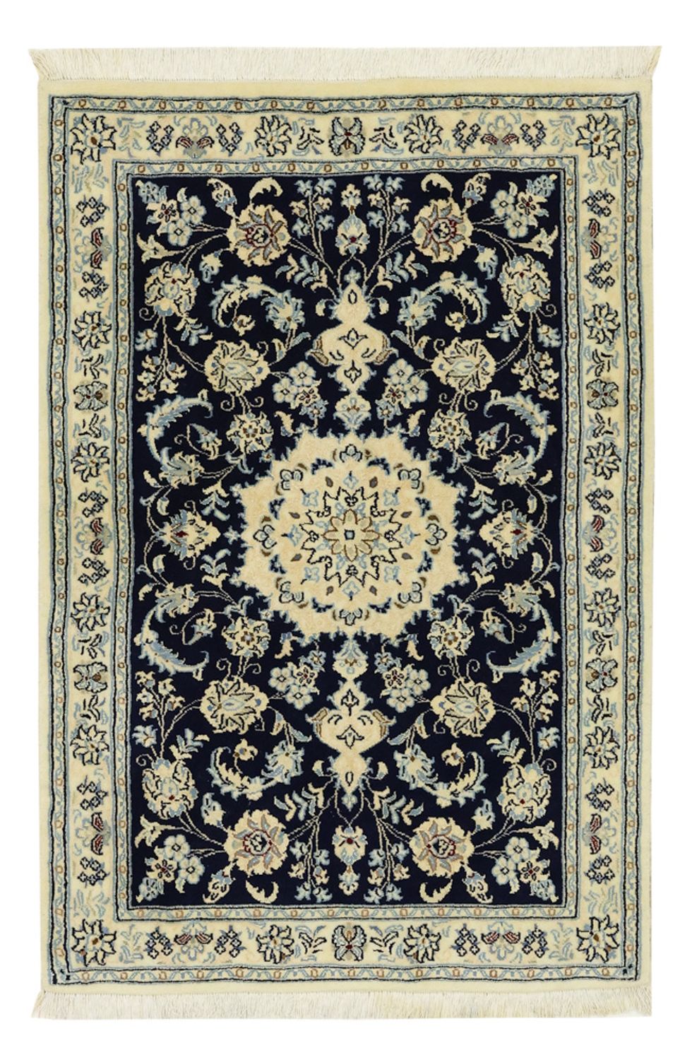 Tapis persan - Nain - Royal - Royal - 114 x 78 cm - bleu foncé