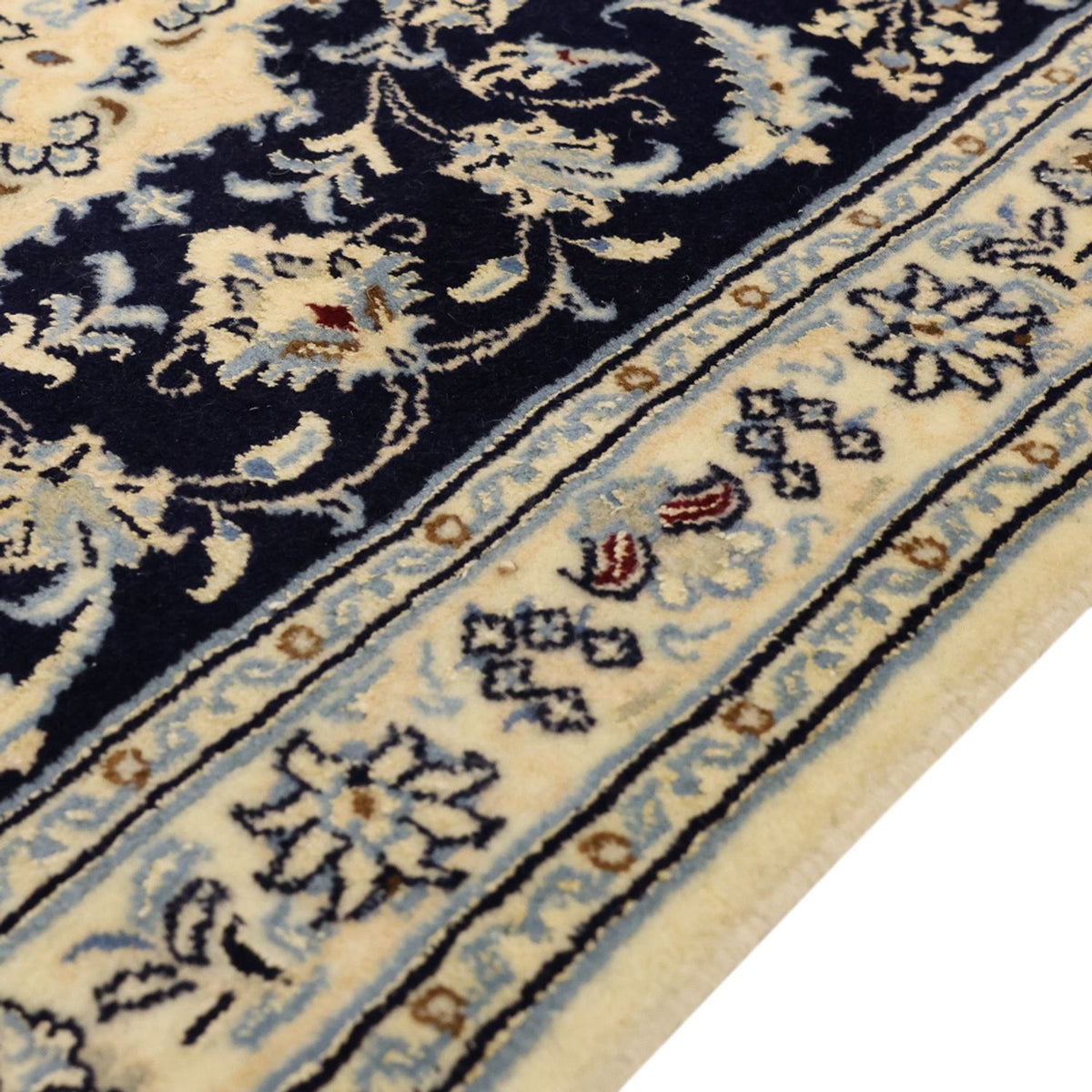 Tapis persan - Nain - Royal - Royal - 114 x 78 cm - bleu foncé
