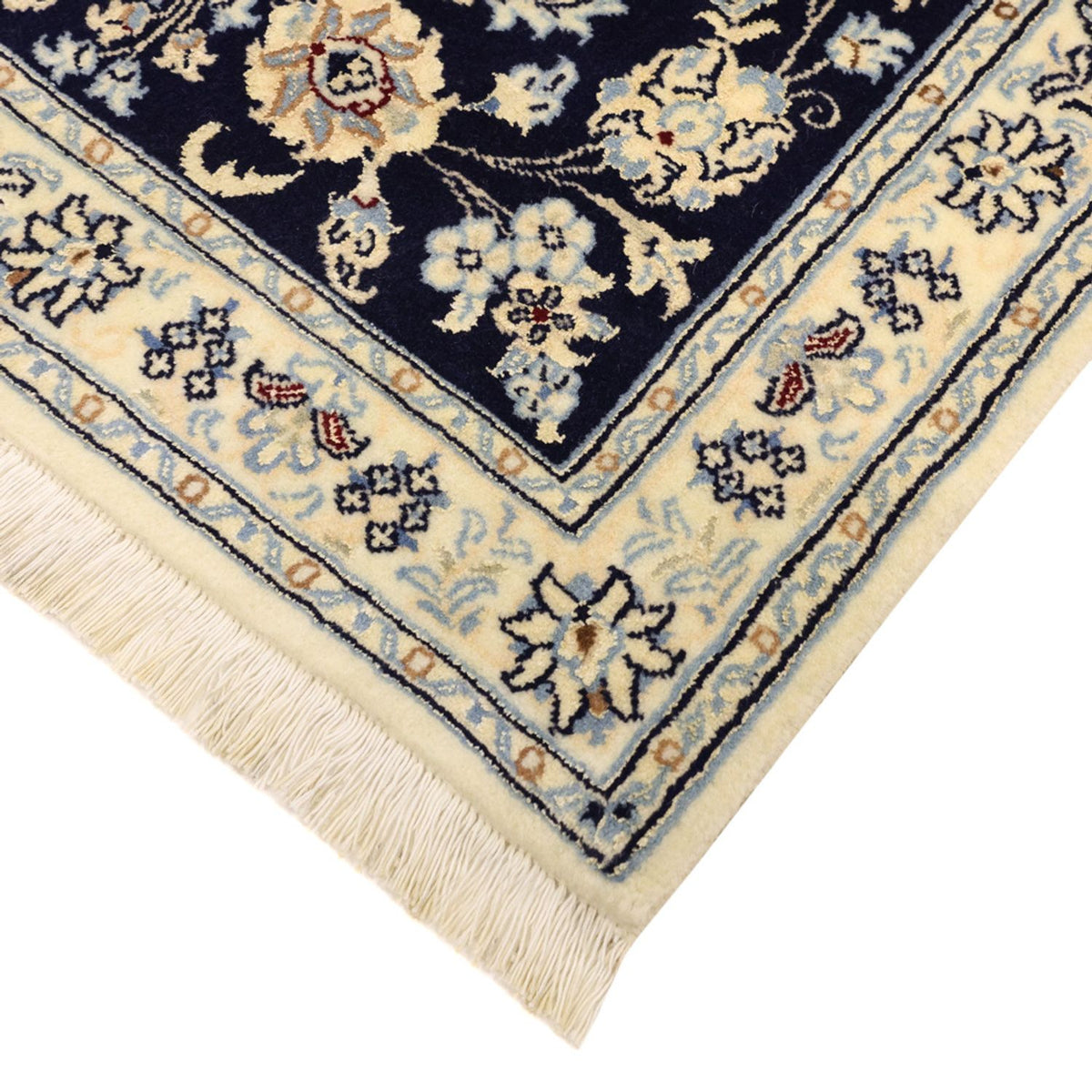 Tapis persan - Nain - Royal - Royal - 114 x 78 cm - bleu foncé