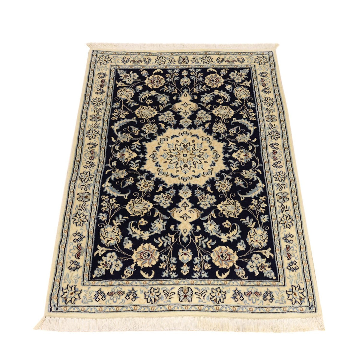 Tapis persan - Nain - Royal - Royal - 114 x 78 cm - bleu foncé