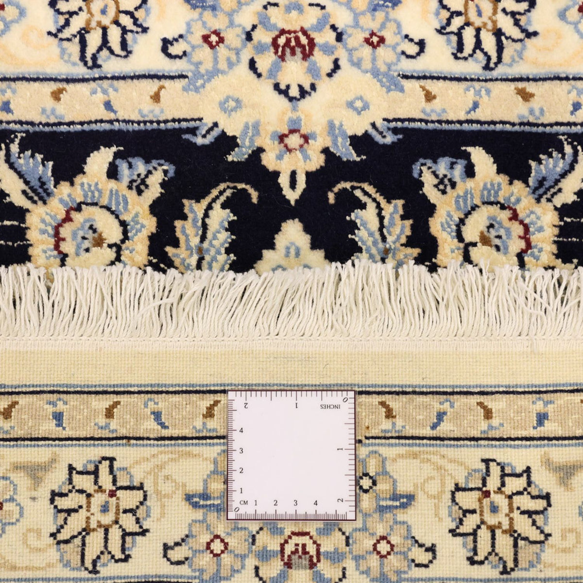 Tapis persan - Nain - Royal - Royal - 136 x 86 cm - bleu foncé
