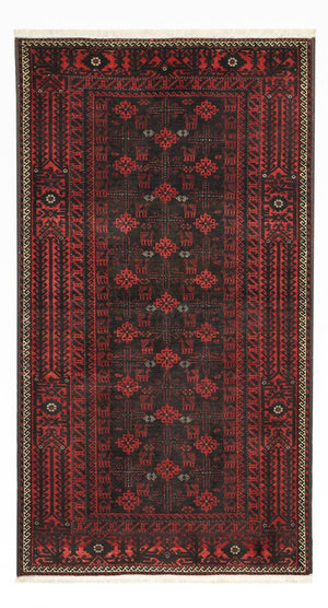 Tapis Belutsch - 190 x 107 cm - rouge foncé