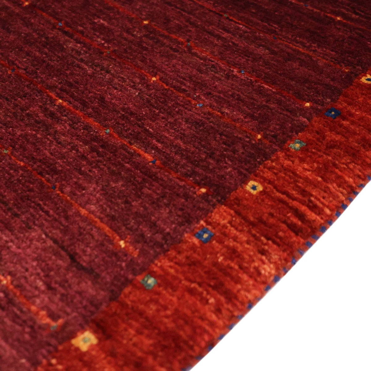 Tapis Gabbeh - Persan Kashkuli - 130 x 81 cm - rouge foncé