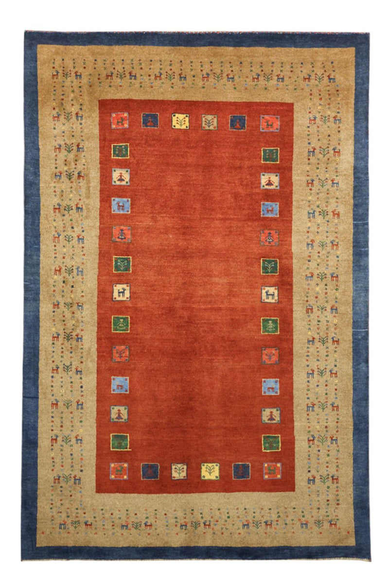 Tapis Gabbeh - Persan Kashkuli - 184 x 121 cm - rouge